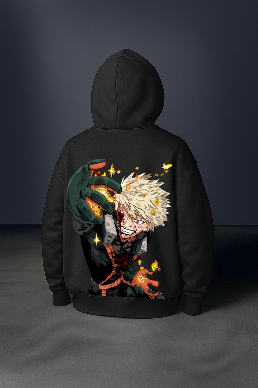 Explosive Will: Bakugo Oversized Core Hoodie