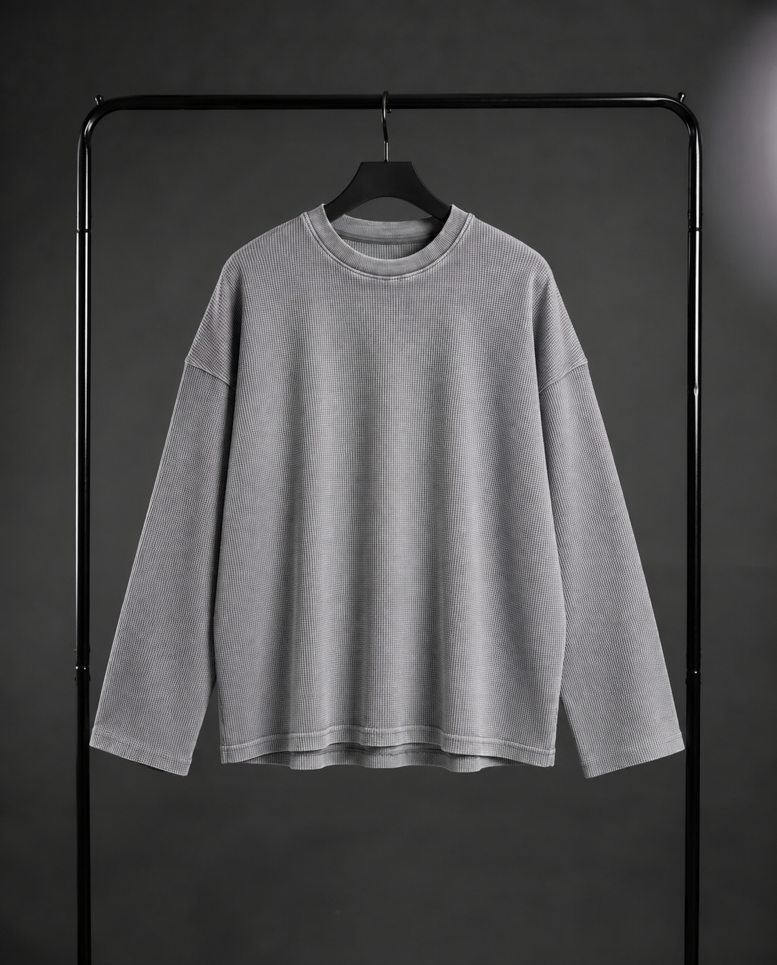 Oversized Core Waffle Full Sleeve T-Shirt
