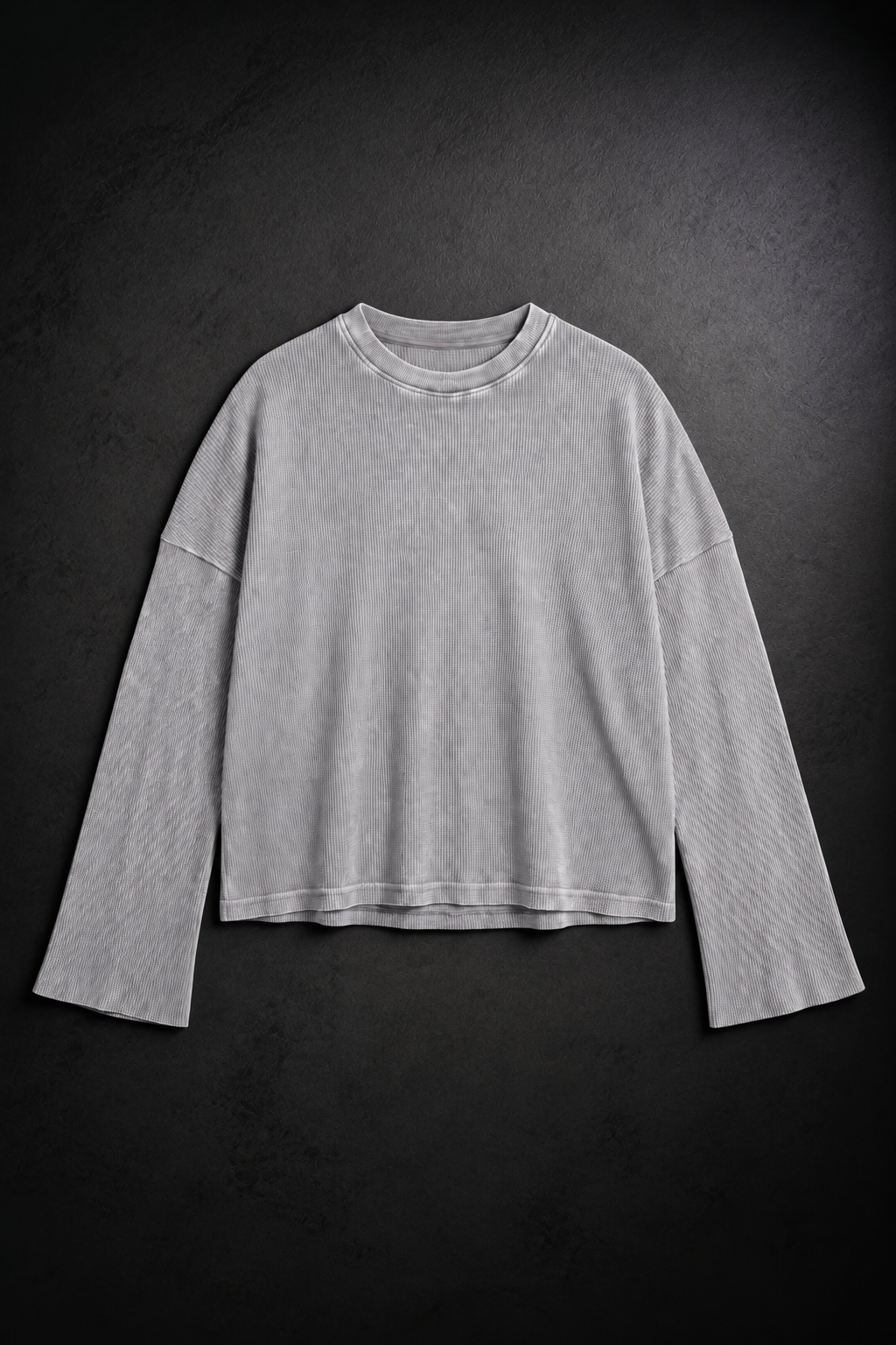 Oversized Core Waffle Full Sleeve T-Shirt